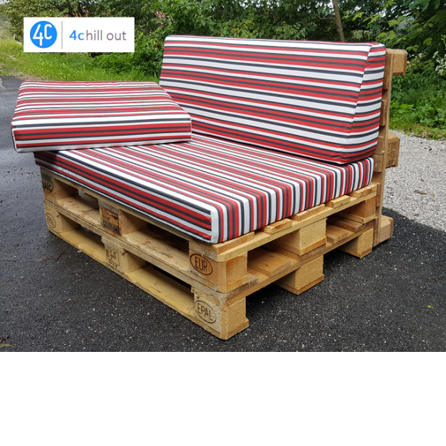 Sedežna blazina za palete-120x80x10cm, trša pena, outdoor tkanina