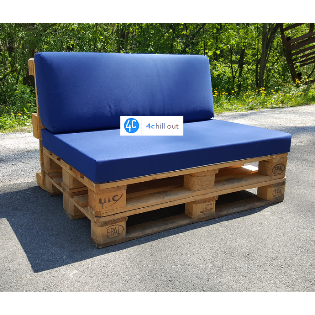 Naslonska blazina za palete rezana pod kotom-dolžina 120x42x22 cm outdoor tkanina