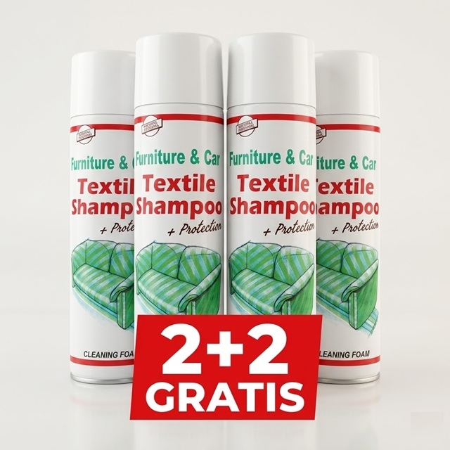 Čistilo za tkanine, čiščenje večjih površin:TEXTILE SHAMPOO, 400mL 2+2 GRATIS