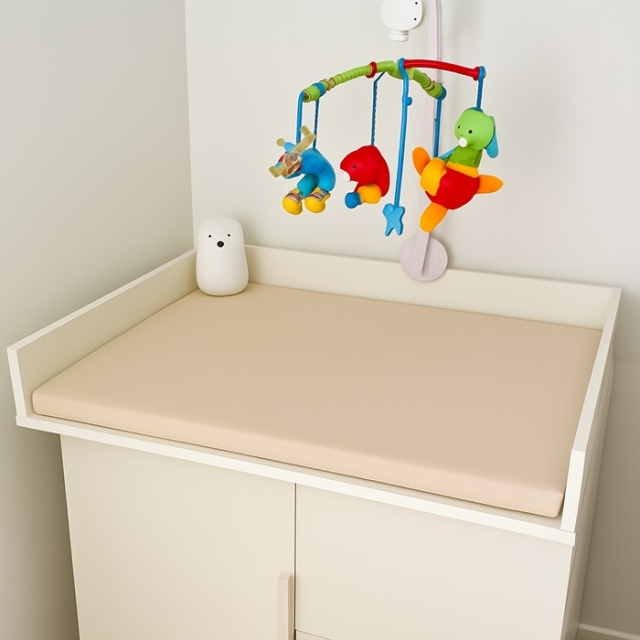 previjalna podloga, previjalna blazina, bež barva, po naročilu, previjalna miza