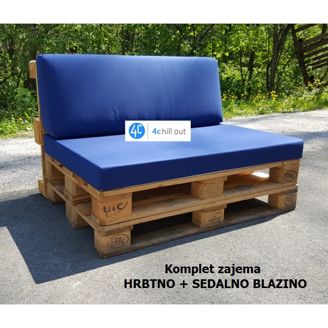 Komplet blazin sedalna 120x80x5cm + naslonska hrbtna, outdoor tkanina