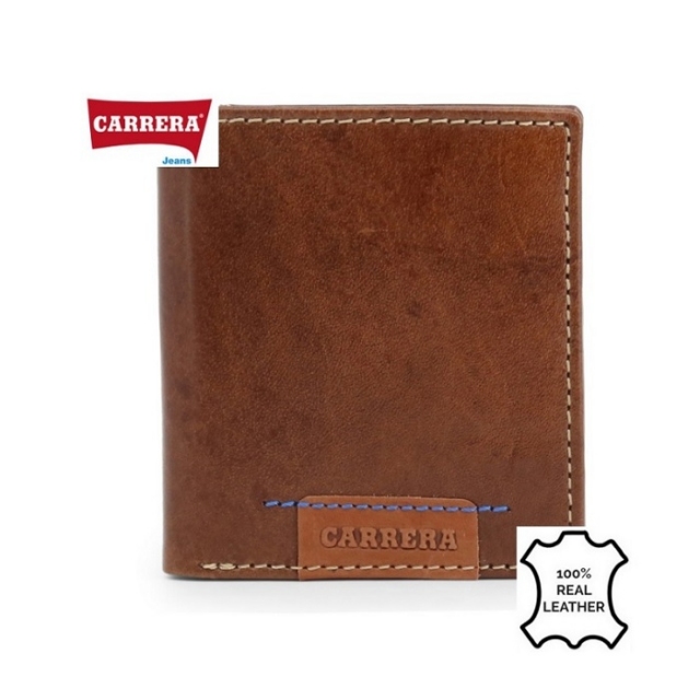 CARRERA usnjena denarnica, rjava