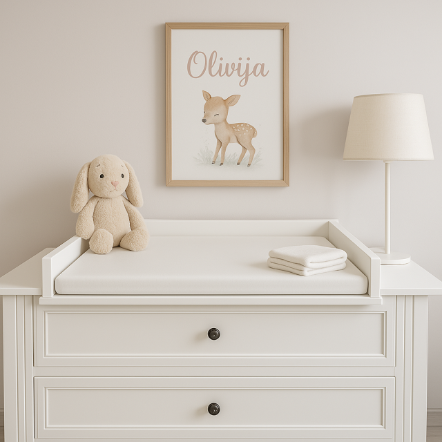 previjalna podloga, bela, po meri, previjalna miza, previjanje