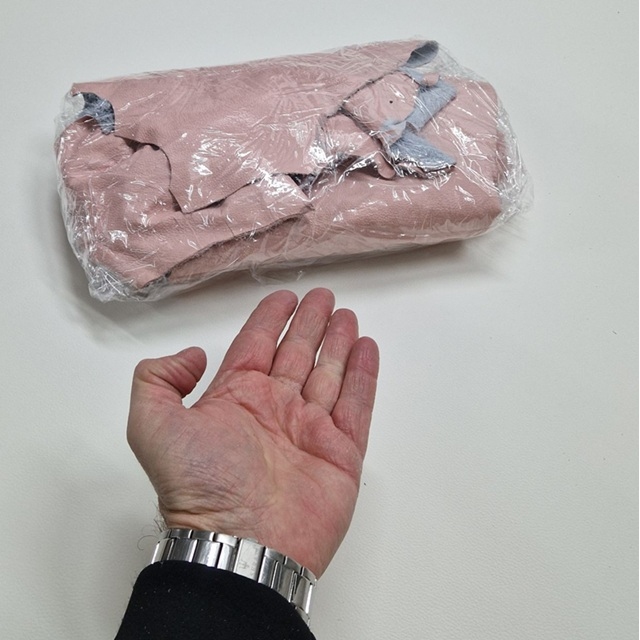 Ostanki naravnega usnja ROZA paket 500g