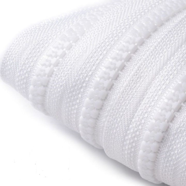 Neskončna zadrga, 30mm, bela