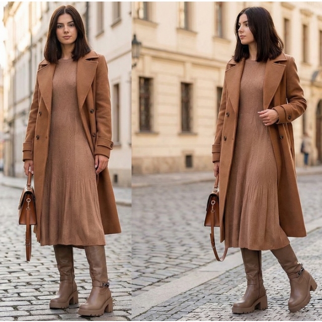 Škornji visoki v kaki barvi: 38, 40