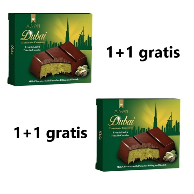 DUBAJSKA ČOKOLADA-ročno izdelana, pistacija, 100g- 1+1 GRATIS