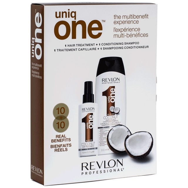 UNIQ ONE Coconut 10 v 1 darilno pakiranje maska in šampon 450ml