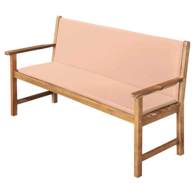 Blazini za leseno klop sedež+naslon, 45x138x3cm + 44x138x3cm, bež