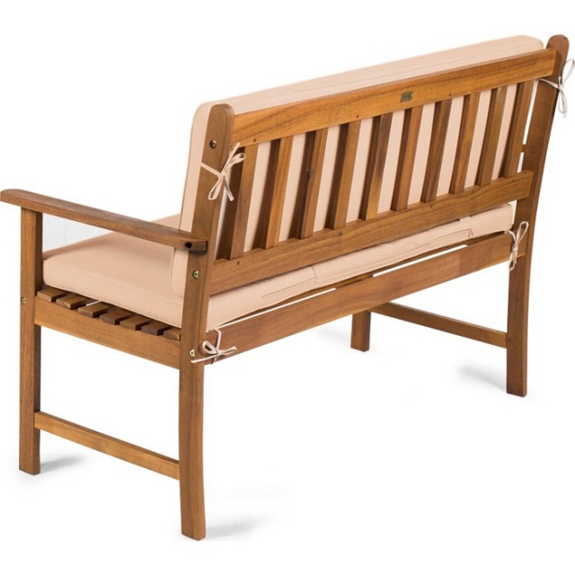 Blazini za leseno klop sedež+naslon, 44x110x5cm + 37x110x5cm, bež