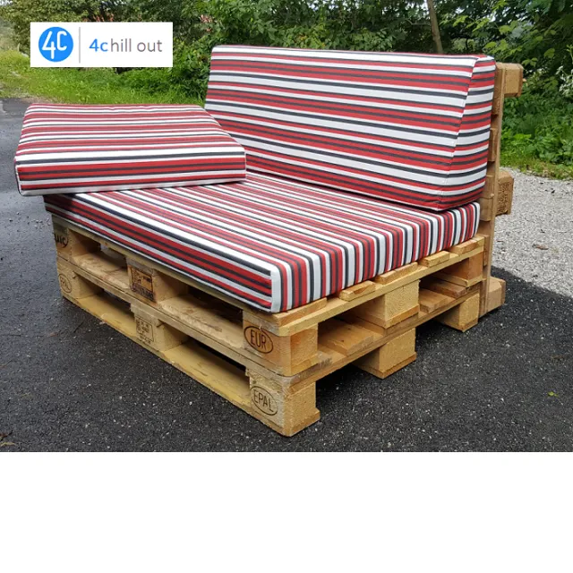 Naslonska blazina za palete rezana pod kotom-dolžina 120x42x22 cm outdoor tkanina