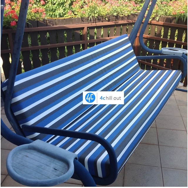 Blazina za gugalnico, komplet: 170x50x10cm+170x40x10cm - outdoor tkanina