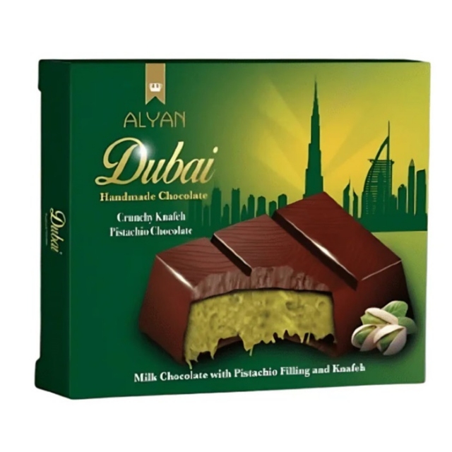 DUBAJSKA ČOKOLADA-ročno izdelana, pistacija, 3 ČOKOLADE x100g + BREZPLAČNA DOSTAVA