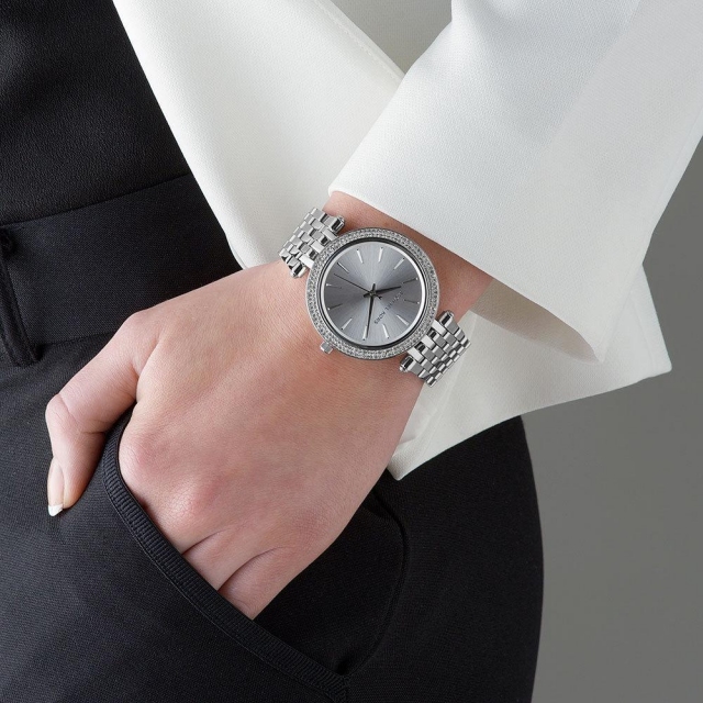 srebrna michael kors ura, mk3190