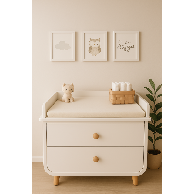 previjalne podloge, previjalne blazine, otroška sobica, lepa soba, minimalistična soba, previjalna miza ikea