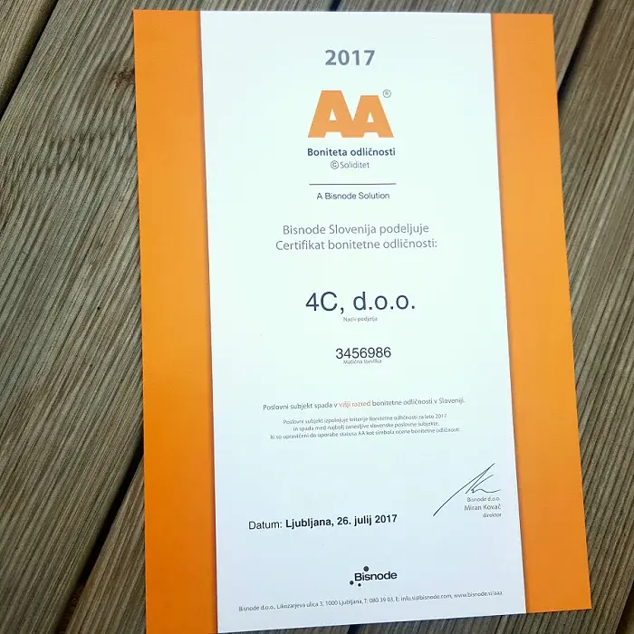 Bonitetna izvrsnost AA (2017.)